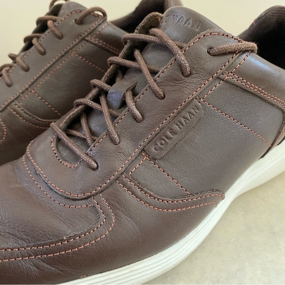 Cole Haan Men's Grand Tour Sport Oxford Sneakers Leather Size 8M Chestnut - Picture 6 of 9